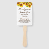 エレガント素朴モダン結婚式 プログラム ハンドファン (正面)