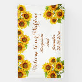 エレガント素朴モダン結婚花 横断幕 (縦)