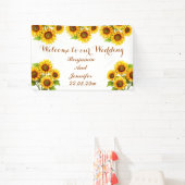 エレガント素朴モダン結婚花 横断幕 (インサイチュ)