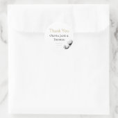 エレガント素朴モダン金ゴールドブラックフローラ結婚ズ ラウンドシール (バッグ)