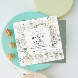 エレガント素朴ユーカリ葉招待状 招待状