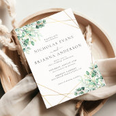 エレガント素朴ユ葉カリ結婚ユ 招待状