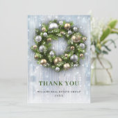 エレガント素朴リース企業の休日 サンキューカード (スタンド正面)