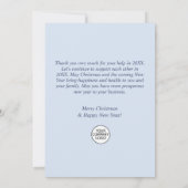 エレガント素朴リース企業の休日 サンキューカード (裏面)