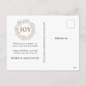 エレガント素朴リース シーズンポストカード (裏面)