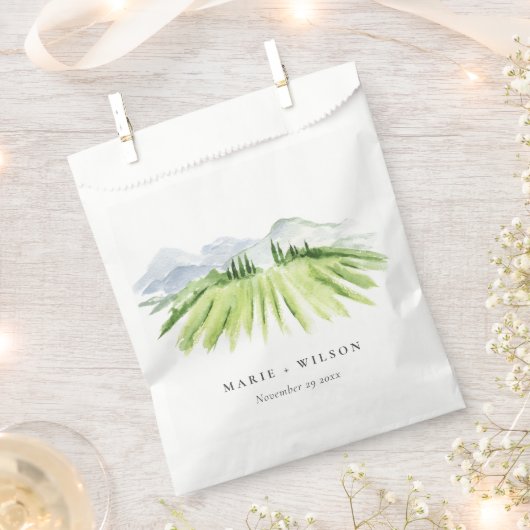 エレガント素朴ワイナリーヴィネヤードマウン結婚テン フェイバーバッグ (クリップ留めされた状態)