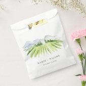 エレガント素朴ワイナリーヴィネヤードマウン結婚テン フェイバーバッグ (封をした状態)