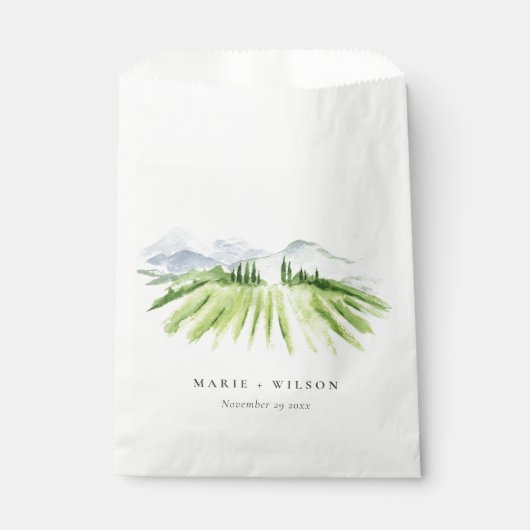 エレガント素朴ワイナリーヴィネヤードマウン結婚テン フェイバーバッグ (正面)