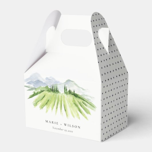 エレガント素朴ワイナリーヴィネヤードマウン結婚テン フェイバーボックス (裏面サイド)