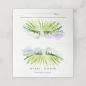 エレガント素朴ワイナリーヴィネヤードマウン結婚テン プレイスカード (外部開封)