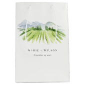 エレガント素朴ワイナリーヴィネヤードマウン結婚テン ミディアムペーパーバッグ (正面)