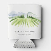 エレガント素朴ワイナリーヴィネヤードマウン結婚テン 缶クーラー (裏面)