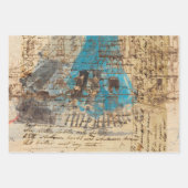 エレガント素朴ヴィンテージ ラッピングペーパーシート (正面3)