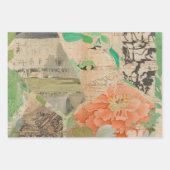 エレガント素朴ヴィンテージ ラッピングペーパーシート (正面)