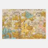 エレガント素朴ヴィンテージ ラッピングペーパーシート (正面3)