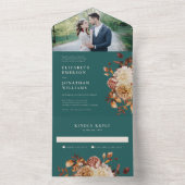 エレガント素朴写結婚真 オールインワン招待状 (内側)