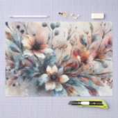 エレガント素朴冬のヴィンテージインスパイアフローラ 薄葉紙 (クラフト)