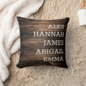 エレガント素朴名パーソナライズされた家族 クッション (ブランケット)