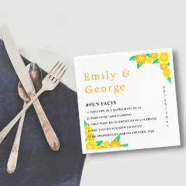 エレガント素朴夏フローラ結婚ズ スタンダードカクテルナプキン