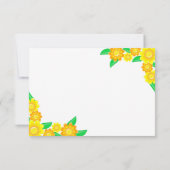 エレガント素朴夏フローラ結婚ズ 出欠カード (裏面)