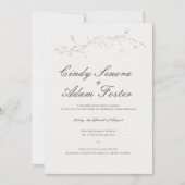 エレガント素朴小結婚植物学 招待状 (正面)