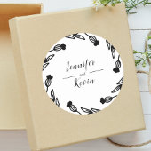 エレガント素朴山花フォーク結婚装飾品 ラウンドシール