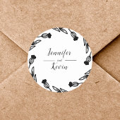 エレガント素朴山花フォーク結婚装飾品 ラウンドシール