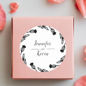 エレガント素朴山花フォーク結婚装飾品 ラウンドシール