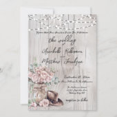 エレガント素朴弦ウェスタンカントリーウェディング 招待状 (正面)