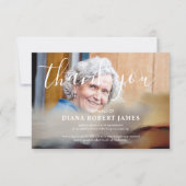 エレガント素朴抽象芸術タイポグラフィ悔やみや弔慰 サンキューカード (正面)