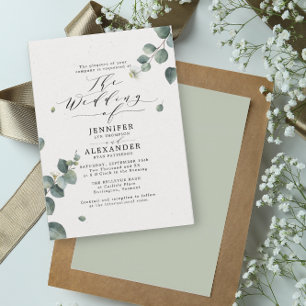 エレガント素朴書結婚書 招待状
