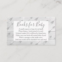 エレガント素朴木とグレーの〔雄ジカの〕枝角ブックリクエスト エンクロージャーカード