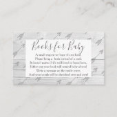 エレガント素朴木とグレーの〔雄ジカの〕枝角ブックリクエスト エンクロージャーカード (正面)