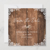 エレガント素朴木国の結婚式 セーブザデート (正面)