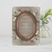 エレガント素朴木枠結婚の 招待状 (スタンド正面)