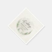 エレガント素朴松結婚木 スタンダードカクテルナプキン (角)