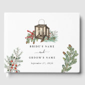 エレガント素朴松結婚灯 ゲストブック (正面)