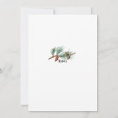 エレガント素朴松結婚灯 サンキューカード (裏面)