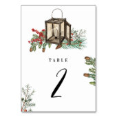 エレガント素朴松結婚灯 テーブルナンバー (裏面)