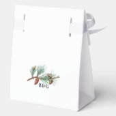 エレガント素朴松結婚灯 フェイバーボックス (裏面)