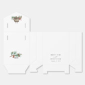 エレガント素朴松結婚灯 フェイバーボックス (見開き)