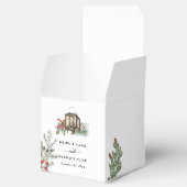 エレガント素朴松結婚灯 フェイバーボックス (オープン)