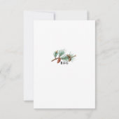 エレガント素朴松結婚灯 出欠カード (裏面)