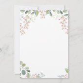 エレガント素朴水結婚色 招待状 (裏面)