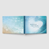 エレガント素朴海波ビーチ結婚式 ゲストブック (全面)