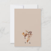 エレガント素朴秋の結婚式招待状 招待状 (裏面)