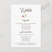 エレガント素朴秋の結婚式 エンクロージャーカード (正面)