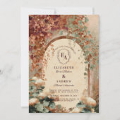 エレガント素朴秋の結婚式 招待状 (正面)