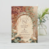 エレガント素朴秋の結婚式 招待状 (スタンド正面)