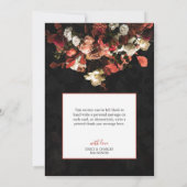 エレガント素朴秋の花結婚の サンキューカード (裏面)